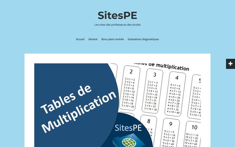 Apprendre les tables de multiplication - SitesPE